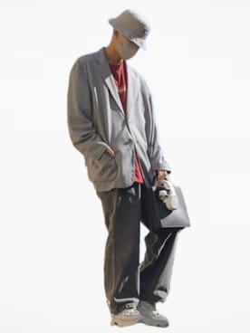 「アイテム（ハット）」を使った、101%さん（メンズ・181cm）の秋コーディネート