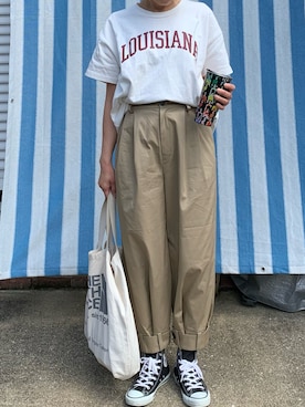 「LOIS CRAYON（ロイスクレヨン）のアイテム」を使った、마이さん（レディース・163cm）の春コーディネート