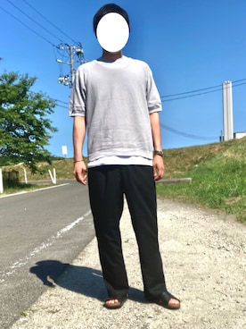 「BASQUE magenta（バスクマゼンタ）のアイテム（パンツ）」を使った、nyさん（メンズ・176cm）の夏コーディネート