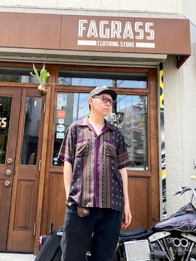 「RATS（ラッツ）のアイテム」を使った、FAGRASSさん（メンズ・183cm）の春コーディネート