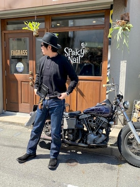 「RATS（ラッツ）のアイテム」を使った、FAGRASSさん（メンズ・185cm）の春コーディネート