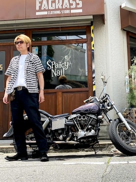 「RATS（ラッツ）のアイテム」を使った、FAGRASSさん（メンズ・185cm）の夏コーディネート