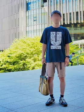 「UNDERCOVER（アンダーカバー）のアイテム（Tシャツ/カットソー）」を使った、Fさん（メンズ・169cm・40代）の夏コーディネート