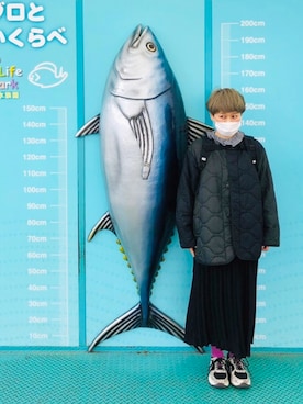 「BEAMS BOY（ビームスボーイ）のアイテム（ブルゾン）」を使った、ひいこさん（レディース・155cm）の春コーディネート