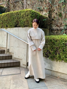「アイテム（ワンピース/ドレス）」を使った、ゆき☺︎さん（レディース・156cm・30代）の冬コーディネート