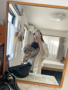 「TODAYFUL（トゥデイフル）のアイテム（その他アウター）」を使った、Minaさん（レディース・173cm）の春コーディネート