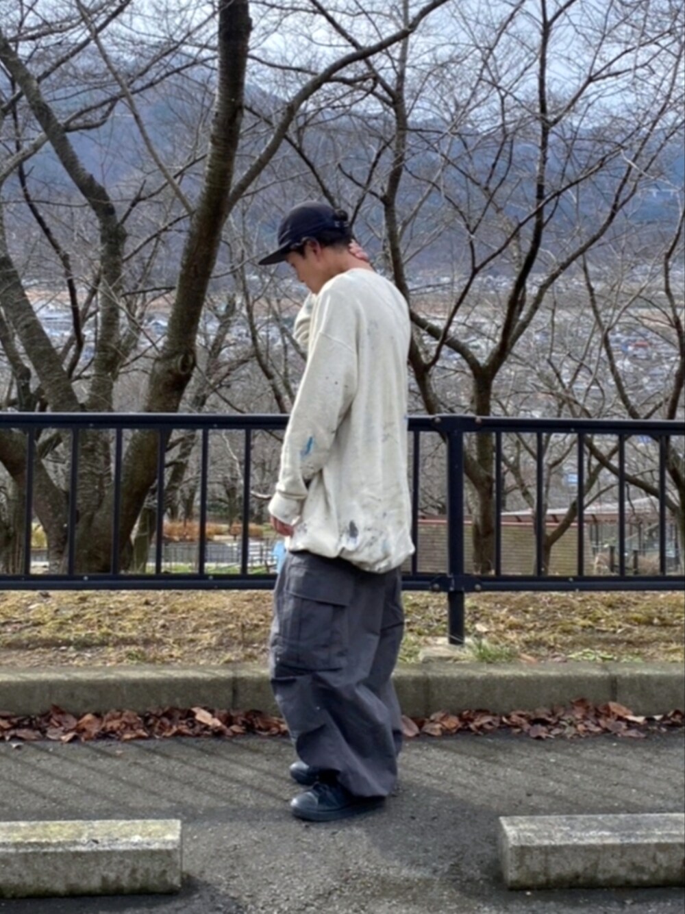 【14SS my beautiful landlet OV別注ペンキスウェット】 my beautiful landlet（マイビューティフルランドレット）の