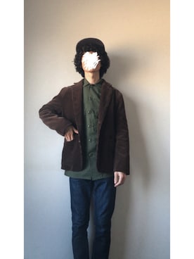 「LENO（リノ）のアイテム」を使った、Pさん（メンズ・165cm）の秋コーディネート