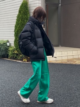 「THE NORTH FACE（ザノースフェイス）のザ・ノース・フェイス メンズダウンジャケット / ヌプシジャケット（ダウンジャケット/コート）」を使った、おまゆさん（レディース・154cm）の春コーディネート