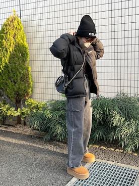 「THE NORTH FACE（ザノースフェイス）のザ・ノース・フェイス メンズダウンジャケット / ヌプシジャケット（ダウンジャケット/コート）」を使った、おまゆさん（レディース・154cm）の冬コーディネート