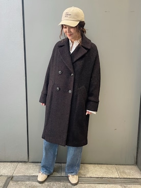 「アイテム（チェスターコート）」を使った、zonoさん（レディース・166cm）の秋コーディネート