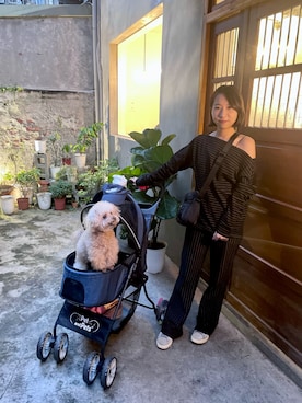 「0_1（リンイー）のアイテム」を使った、cderni さん（レディース・156cm）の冬コーディネート