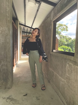 「UNITED ARROWS（ユナイテッドアローズ）のアイテム（チノパンツ）」を使った、cderni さん（レディース・156cm）の秋コーディネート