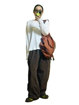 「anuke（アンヌーク）のアイテム」を使った、鈴木すうこさん（レディース・154cm）の春コーディネート