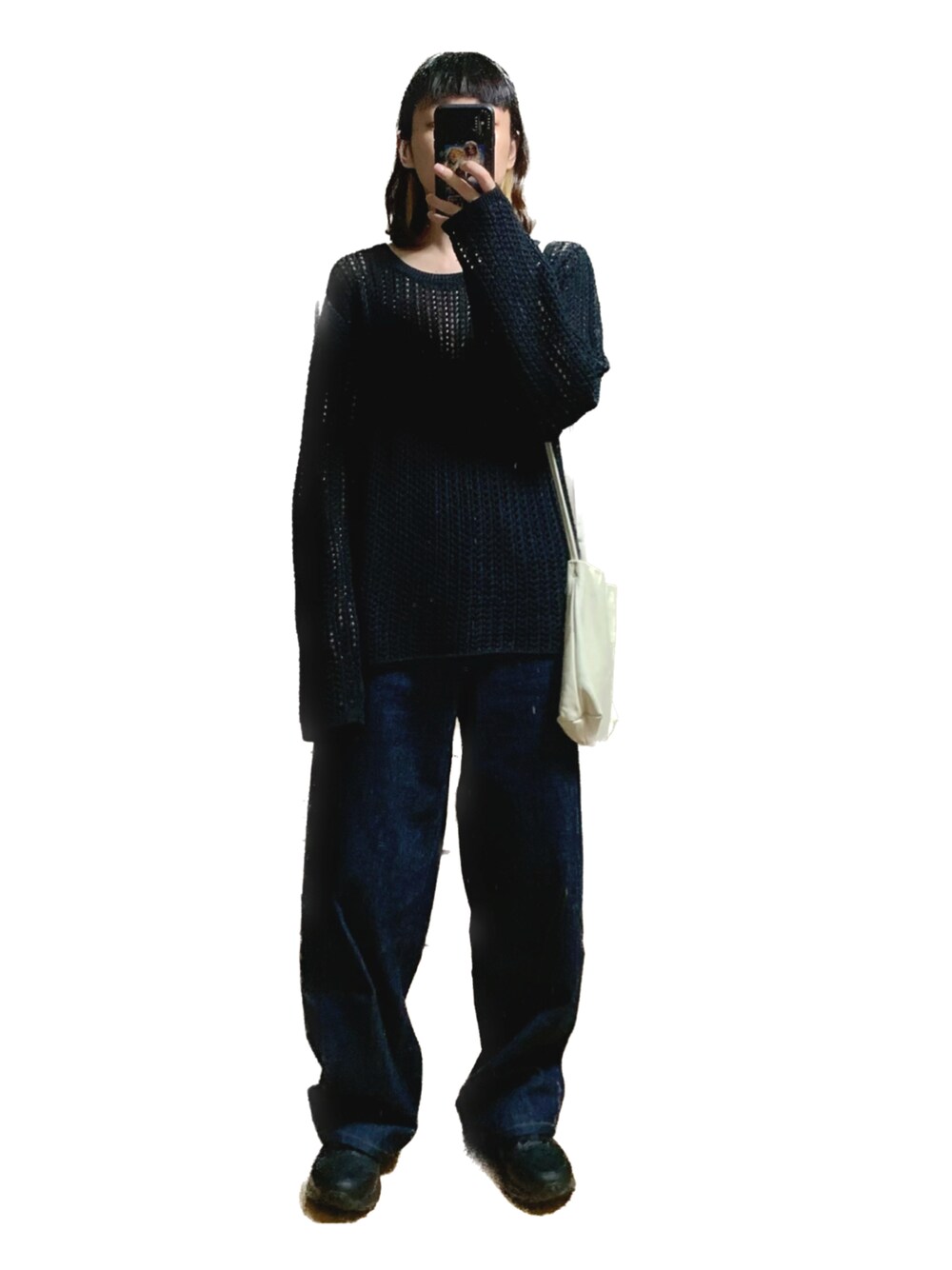 6（ロク）の「＜6(ROKU)＞MESH LONG SLEEVE KNIT/ニット（ニット