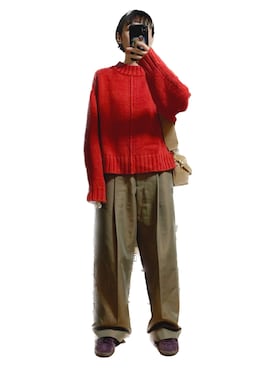 鈴木すうこさん（レディース・154cm）の秋コーディネート