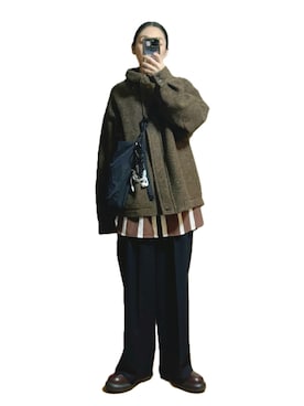 「アイテム（ブルゾン）」を使った、鈴木すうこさん（レディース・154cm）の秋コーディネート