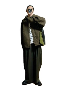 「アイテム（ブルゾン）」を使った、鈴木すうこさん（レディース・154cm）の秋コーディネート