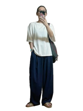 「ITTI（イッチ）のアイテム」を使った、鈴木すうこさん（レディース・154cm）の夏コーディネート