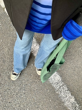 「BAUM（バウム）のアイテム（バッグ）」を使った、鈴木すうこさん（レディース・154cm）の春コーディネート