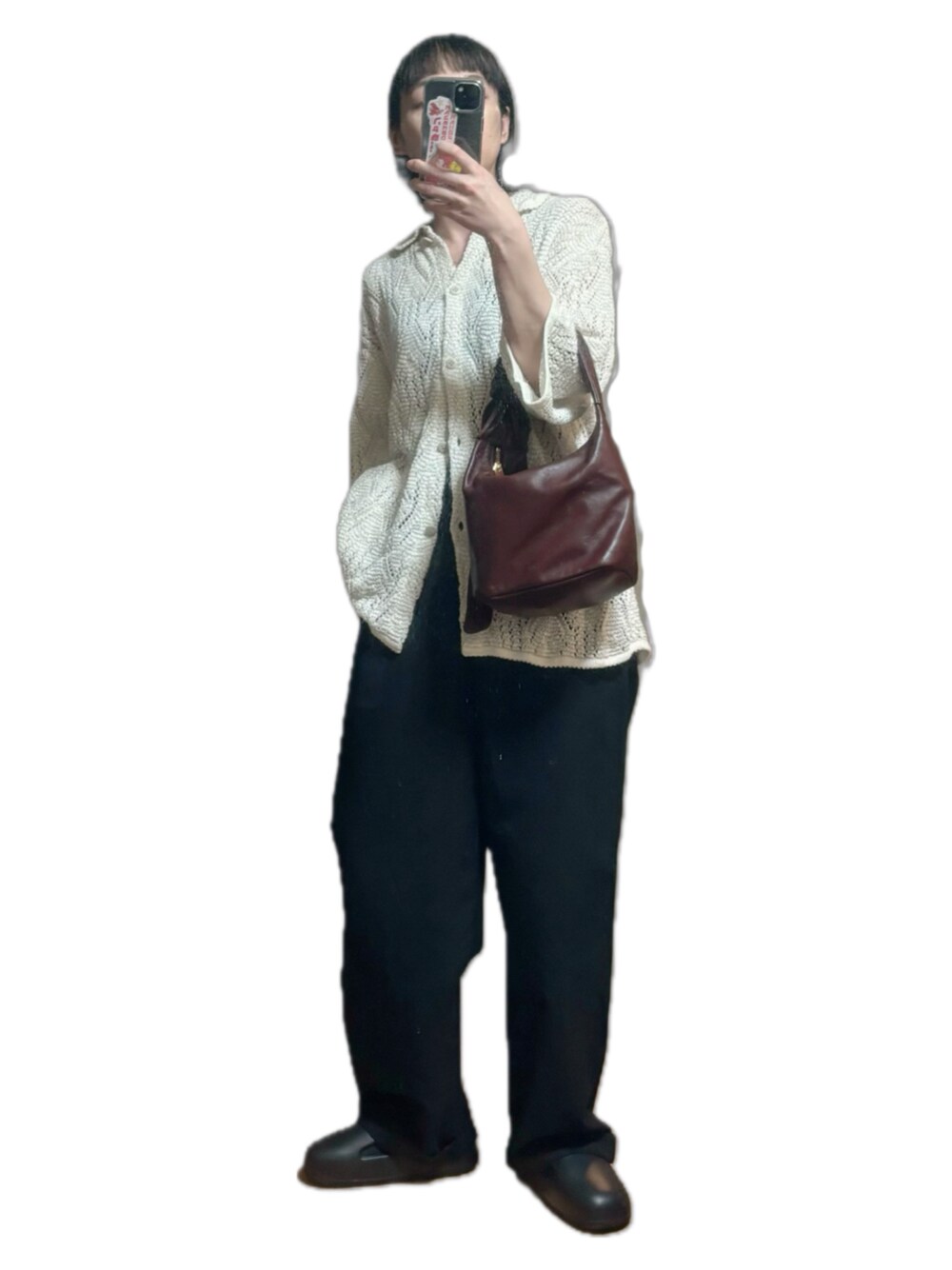 6（ロク）の「＜6(ROKU)＞SUKASHI KNIT SHIRT/ニット（ニット/セーター