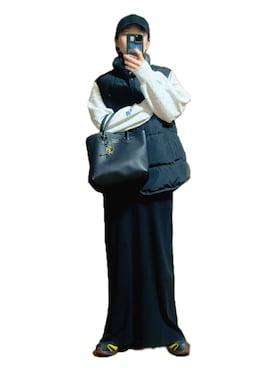 「H&M（エイチ・アンド・エム）のアイテム」を使った、鈴木すうこさん（レディース・154cm）の秋コーディネート