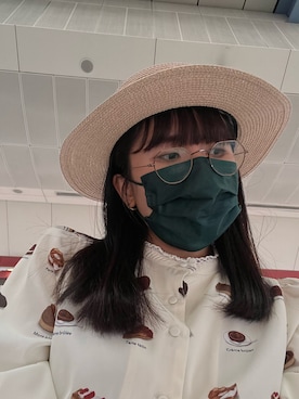 「BRONTE（ブロンテ）のアイテム（帽子）」を使った、Dさん（レディース・155cm）の春コーディネート