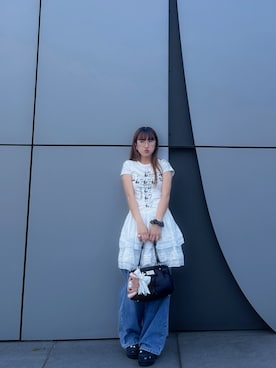 「アイテム（サンダル）」を使った、Dさん（レディース・155cm）の秋コーディネート