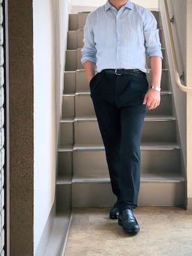 「ZARA（ザラ）のアイテム（シャツ/ブラウス）」を使った、shinさん（メンズ・172cm・40代）の夏コーディネート