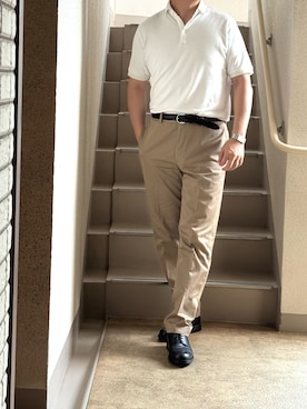 「ONLY（オンリー）のアイテム（ポロシャツ）」を使った、shinさん（メンズ・172cm・40代）の夏コーディネート