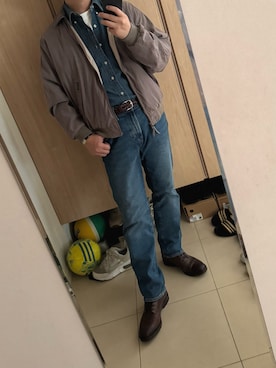 「アイテム（ブルゾン）」を使った、shinさん（メンズ・172cm・40代）の秋コーディネート