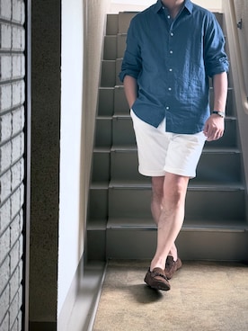 「アイテム（シャツ/ブラウス）」を使った、shinさん（メンズ・172cm・40代）の夏コーディネート