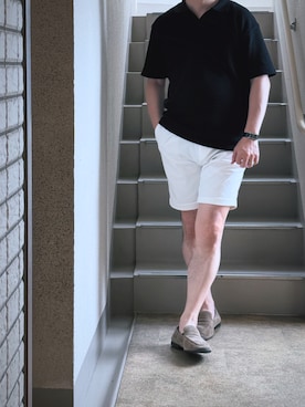 「アイテム（トップス）」を使った、shinさん（メンズ・172cm・40代）の夏コーディネート