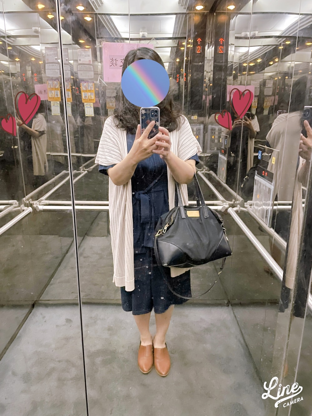 「MARBLEWALTZ、studio clip、office style、cardigan、booties、カーディガン、春コーデ、仕事コーデ」｜「Bimba y Lolaのアイテム（トートバッグ、ブルー系）」を使った、linlinさん（レディース・160cm）の春コーディネートの1枚目の写真