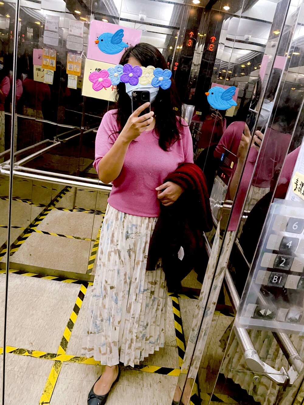 「office style、autumn look」｜「LEPSIMの14Gヘンケイドレープ　832986（ニット/セーター、ピンク系）」を使った、linlinさん（レディース・160cm）の秋コーディネートの1枚目の写真