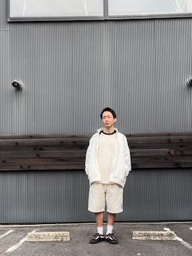 「WHIMSIC（ウィムジック）のアイテム（ジャケット/アウター）」を使った、yo-sukeさん（メンズ・175cm）の春コーディネート