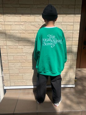 「みどり」｜「アイテム（スリッポン）」を使った、3taさん（キッズ・120cm）の春コーディネート