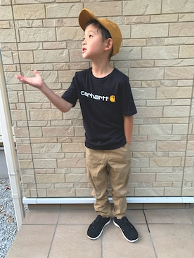 「carhartt」｜3taさん（キッズ・120cm）の春コーディネート
