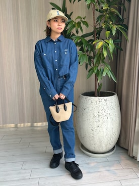 「LACOSTE（ラコステ）のアイテム」を使った、mega さん（レディース・153cm）の秋コーディネート