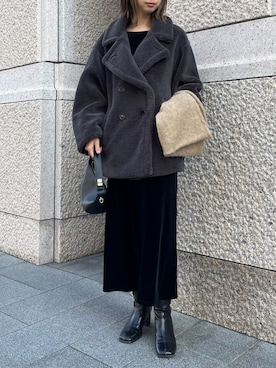 「r.（アールドット）のアイテム」を使った、runさん（レディース・165cm）の冬コーディネート