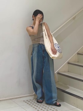 妹山奈生さん(レディース・151cm)の夏コーディネート