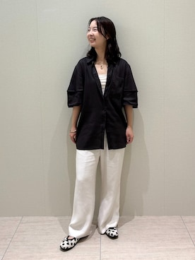 「FLAT（フラット）のアイテム」を使った、hasumiさん（レディース・148cm）の夏コーディネート