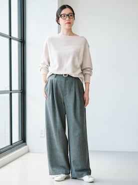 「IENA（イエナ）のアイテム（ニット/セーター）」を使った、sasakiさん（レディース・167cm）の夏コーディネート