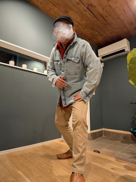 「ikka（イッカ）のアイテム」を使った、粕さん（メンズ・174cm）の冬コーディネート