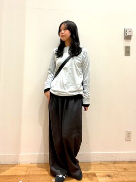 「FORK&SPOON（フォークアンドスプーン）のアイテム（Tシャツ/カットソー）」を使った、harunaさん（レディース・158cm）の秋コーディネート