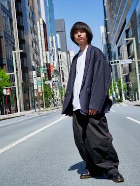 「Needles（ニードルス）のアイテム（パンツ）」を使った、なまえさん（メンズ・165cm）の春コーディネート