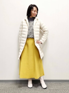 「Vincent et Mireille（バンソンエミレイユ）のアイテム」を使った、naraさん（レディース・158cm）の冬コーディネート