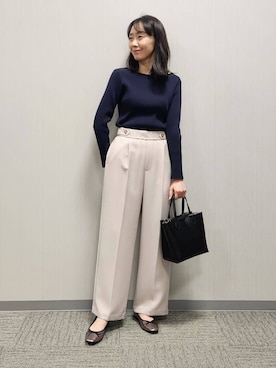 「esche（エッシュ）のアイテム」を使った、naraさん（レディース・157cm）の春コーディネート