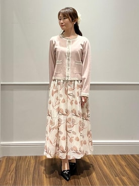 「couture brooch（クチュールブローチ）のアイテム」を使った、とらこさん（レディース・153cm）の春コーディネート