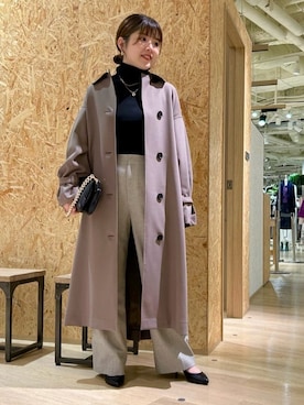 「UNTITLED（アンタイトル）の【日本製・本革】Comfit Dresser Pumps（コンフィットドレッサーパンプス）（パンプス、ブラック系）」を使った、Atsumiさん（レディース・158cm）の秋コーディネート